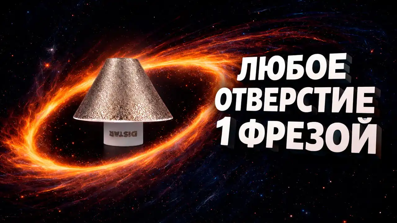 Видео: Конусная фреза Distar Cone для расширения отверстий в плитке